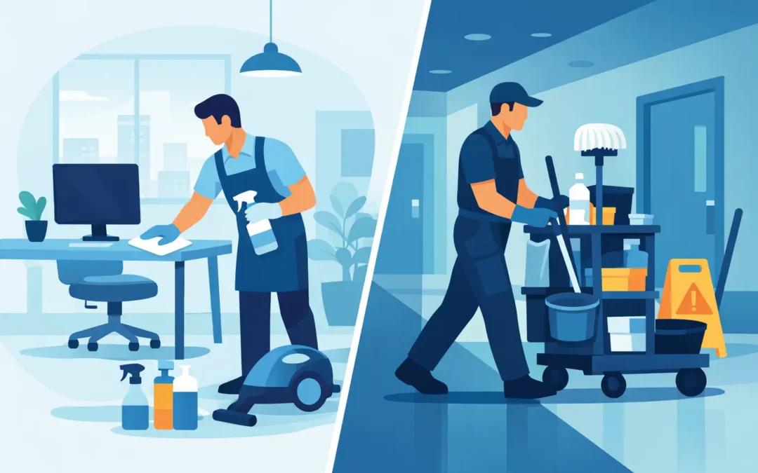 Office Cleaning vs Janitorial Services Compared
